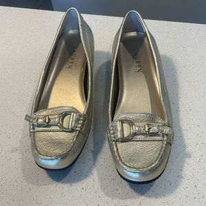 Lauren gold loafers